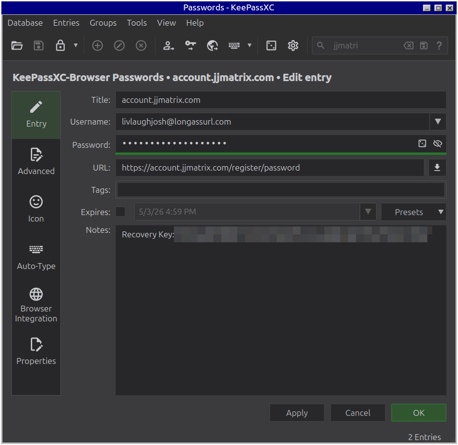 jjmatrix-may2026-recovery-key-saved.png